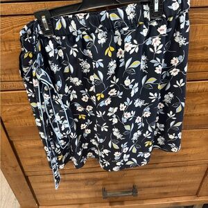 LOFT Blue Floral Skirt